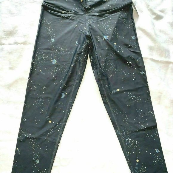 NWT Victorias Secret Printed Tight Sport Exciting & Romantic Night Sky 7/8 Print - Picture 2 of 4
